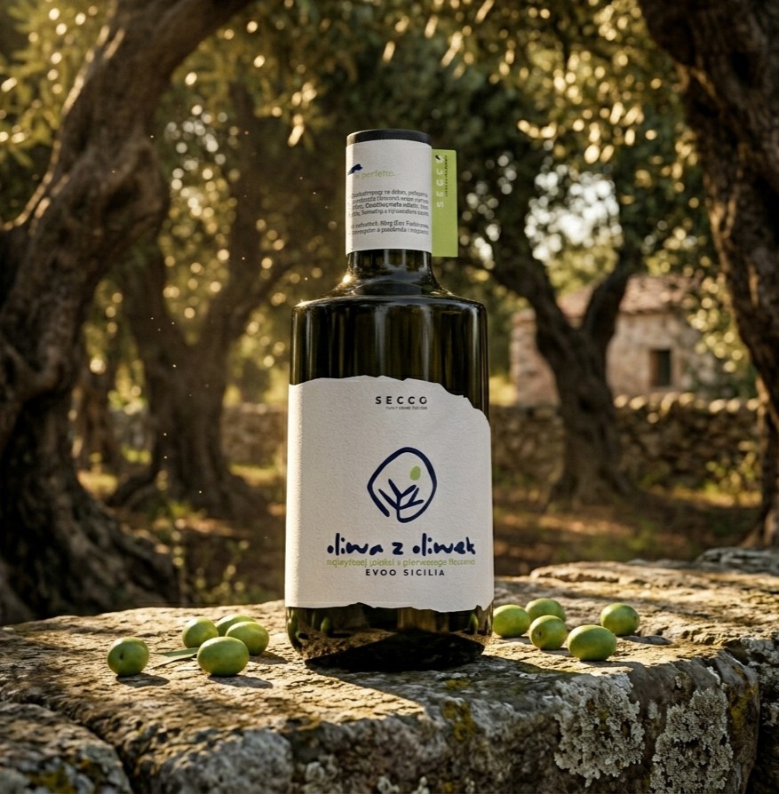 Butelka oliwy SECCO w codziennej kuchni